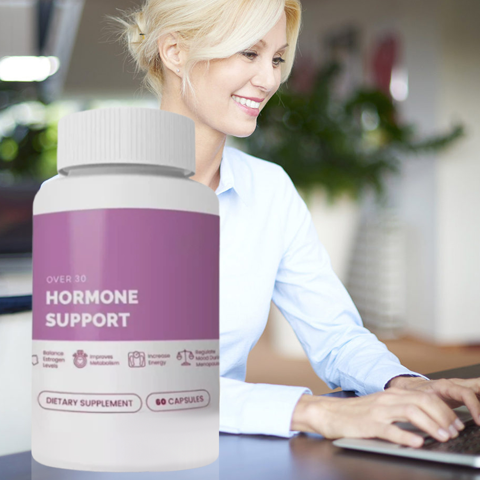 Fresh Gleeful Over 30 Support | Menopause Supplement for Women |60 Count