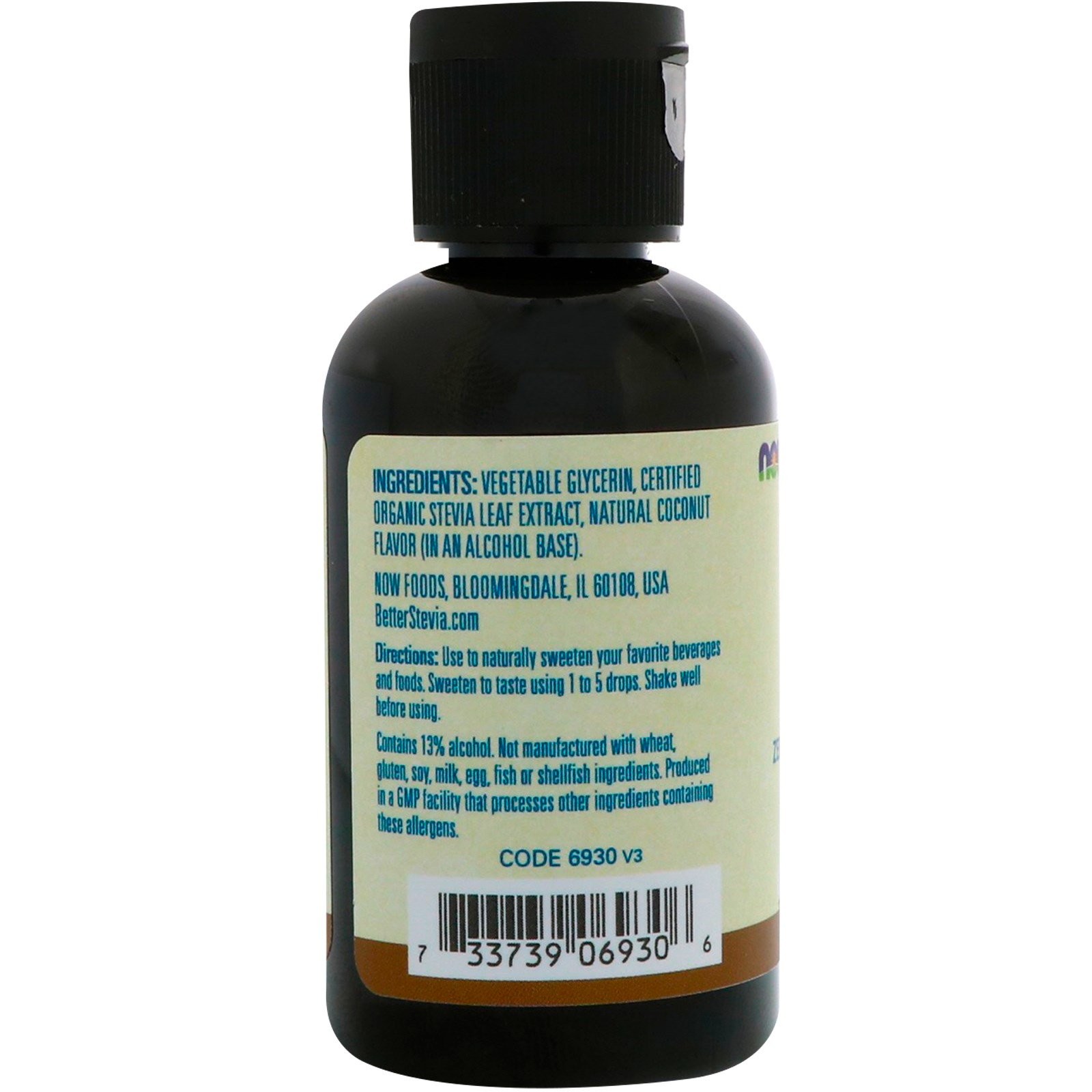 Better Stevia, Zero-Calorie Liquid Sweetener, Coconut, 2 fl oz (59 ml)