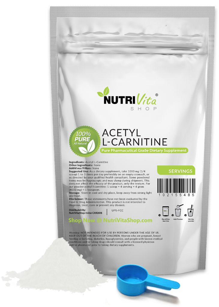 250g (8.8oz) NEW 100% PURE ACETYL L-CARNITINE (ALCAR) POWDER USP GRADE