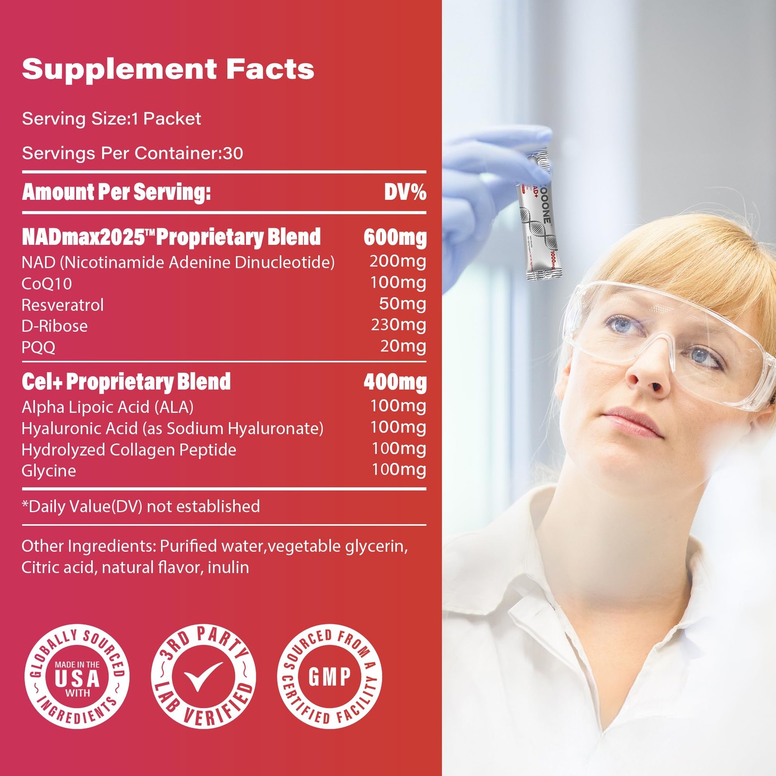 ZOOONE NR1000 – Berry Flavor Drink Mix Supports Cellular Energy – Discount