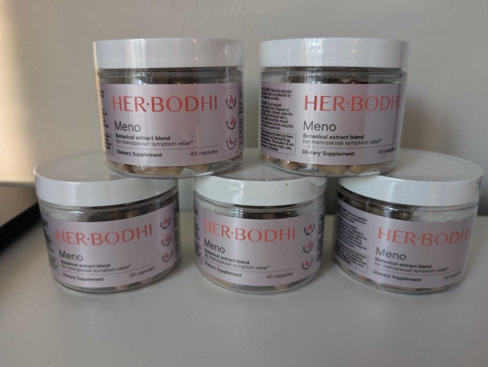 5 Pack Her-Bodhi Meno Menopausal Symptom Relief Exp 10/2027