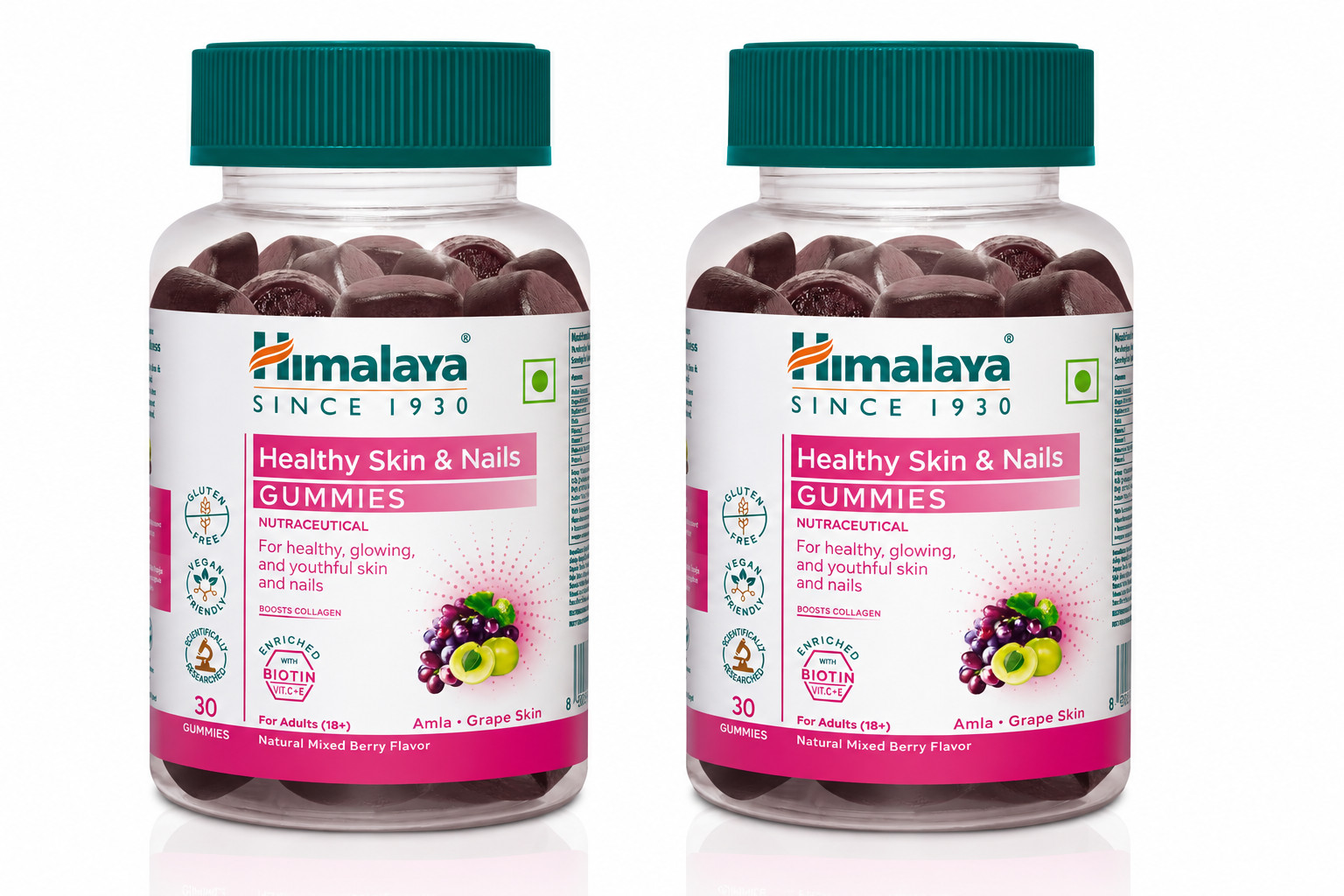 Himalaya Skin & Nail Health Gummies 30 x2 5 Vitamins Vegetarian Gummies