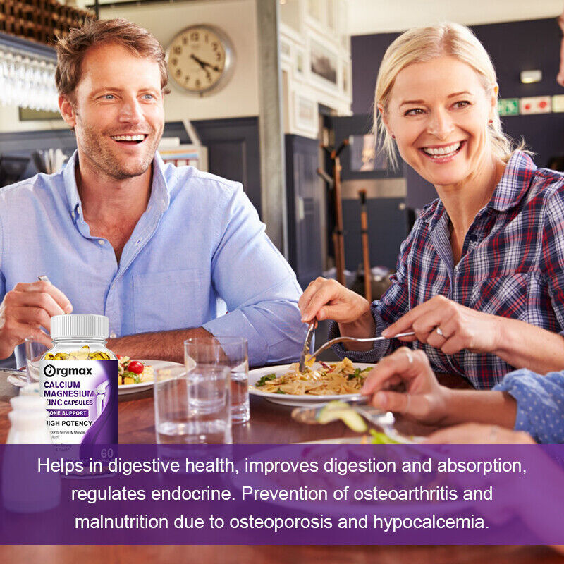 Calcium Magnesium Zinc with Vitamin D3 Strong For Bone Health Muscle Improvement
