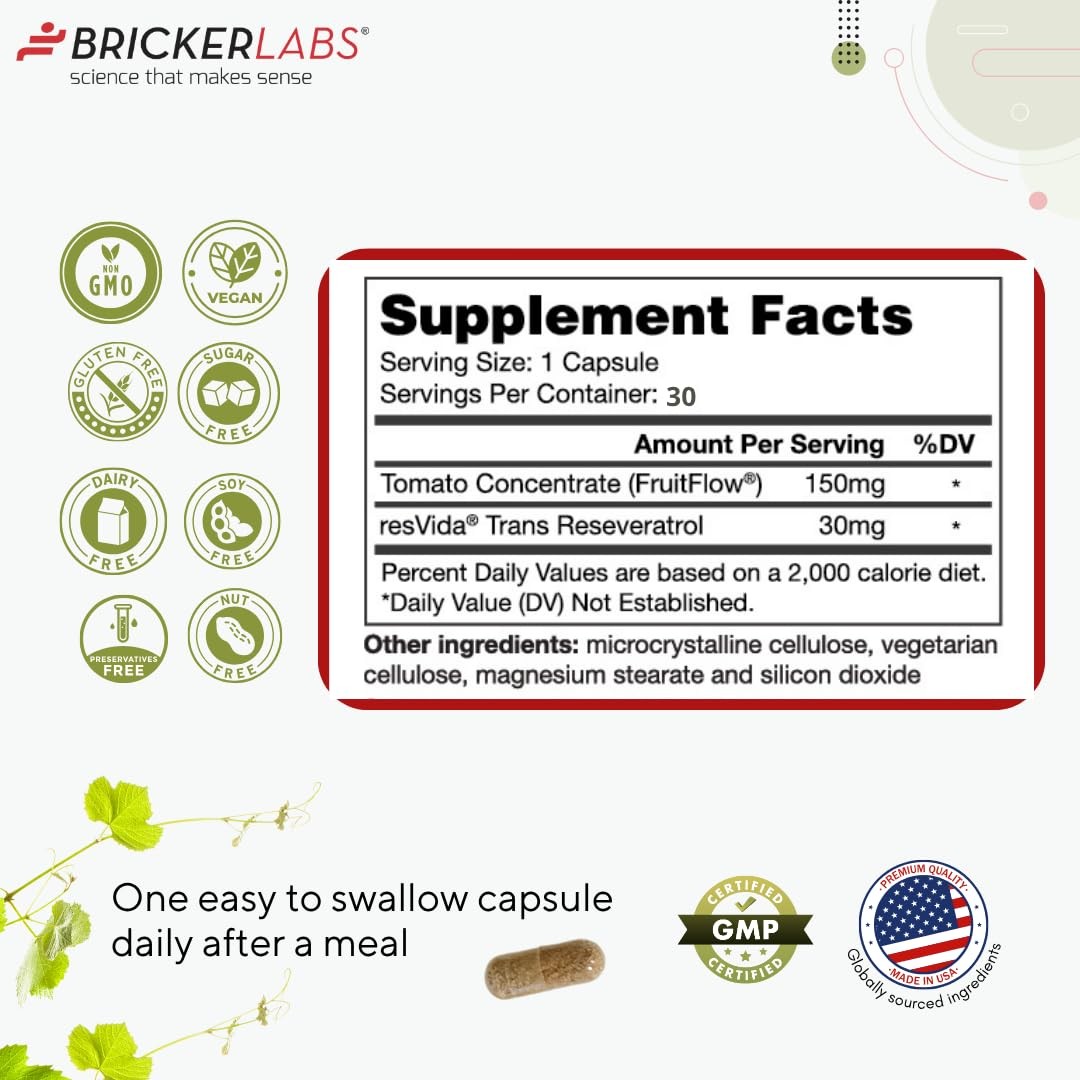 Bricker Labs OptiFlow Blood Circulation Vitamins 30 Capsules FruitFlow resVida