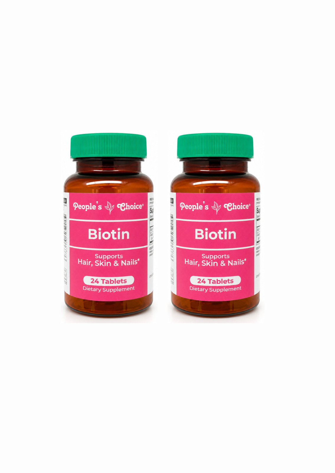 People’s Choice Biotin 24 Tablets 2 Pack Hair Skin & Nails Support