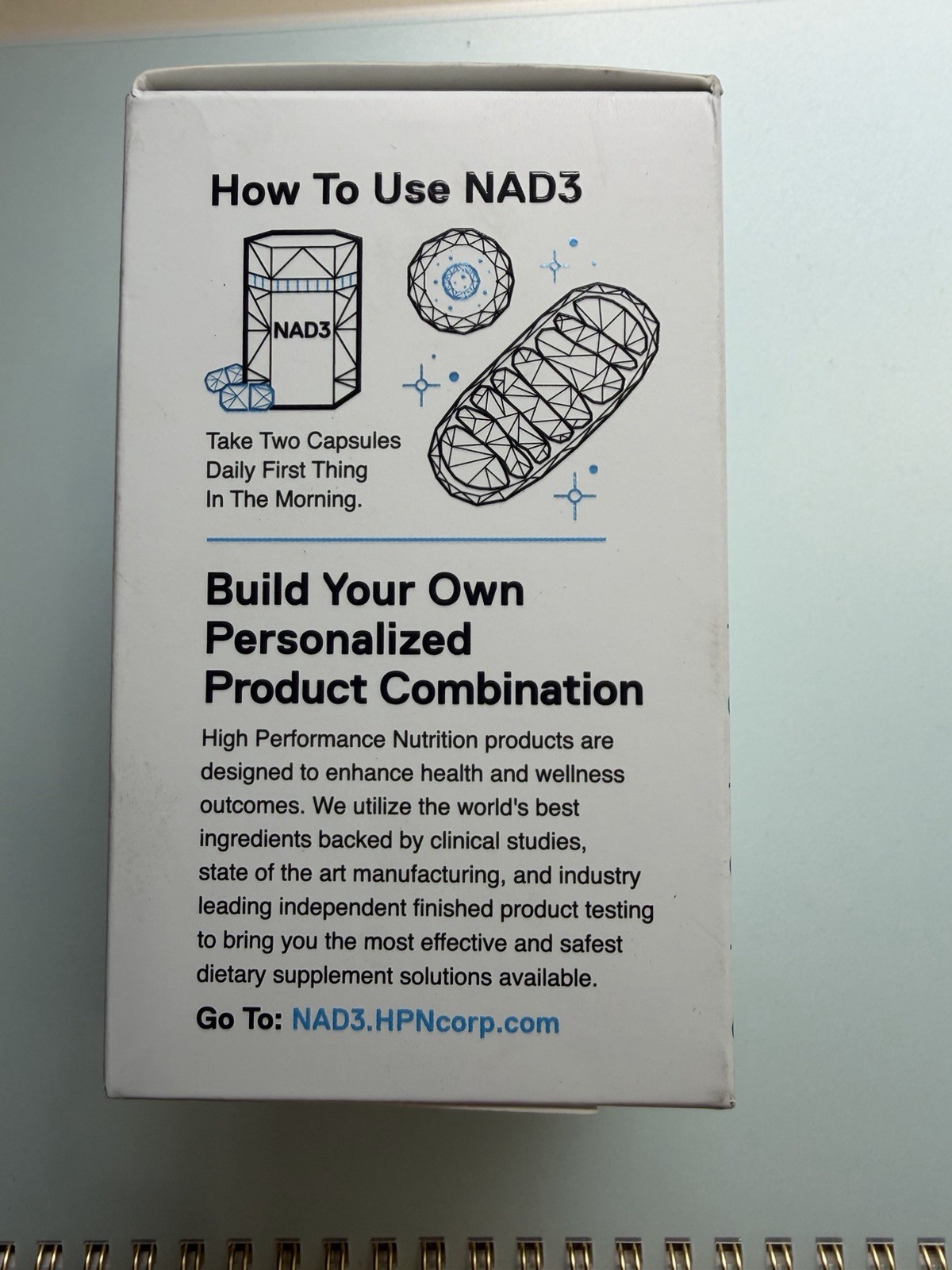 NAD3 Fountain of Youth NAD+ Booster 312mg 60 Vegetarian Capsules Sealed New
