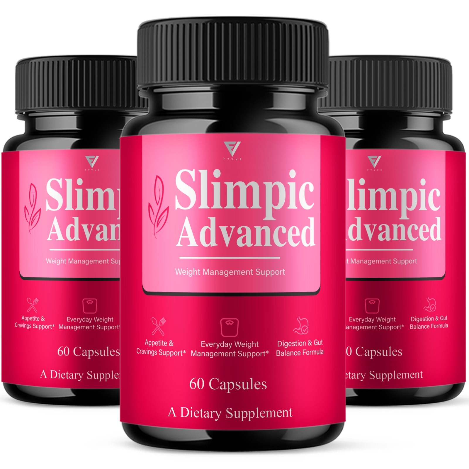 (3 Pack) Slimpic Weight Management Support Supplement Pills (180 Capsules)