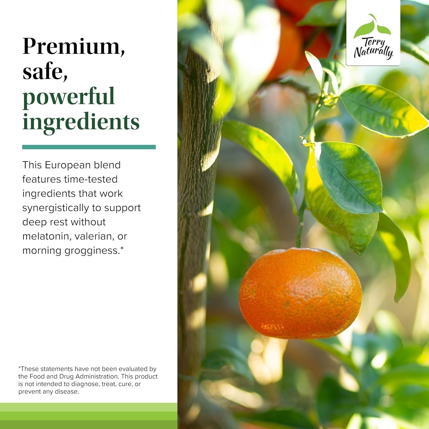 Peaceful Sleep with Mandarin Oil Complex – 30 Gluten-Free Softgels for Adults