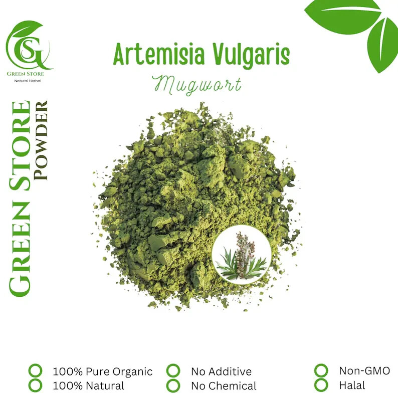 50 g – 500 g Organic Pure Powder Mugwort Common Wormwood Artemisia Vulgaris