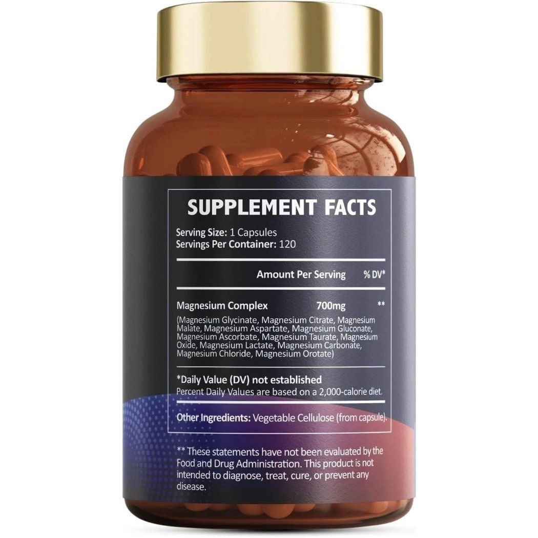 3PACK Magnesium 12 in 1 Complex – Glycinate Citrate Malate Taurate Daily Support