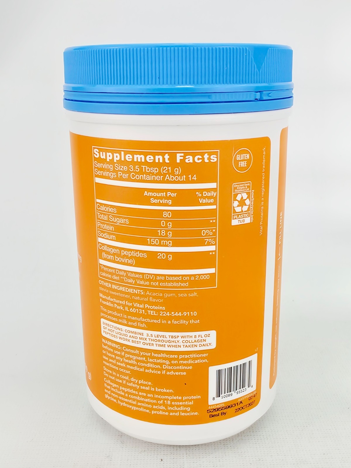 Vital Proteins Collagen Peptides Pumpkin Spice Limited Edition 10.5 oz BB10/27