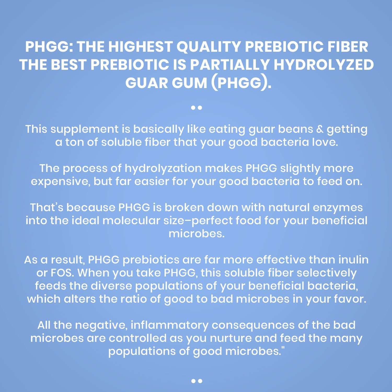 Prebiotic PHGG Partially Hydrolyzed Guar Gum 210G Powder – 100% Natural Glute…