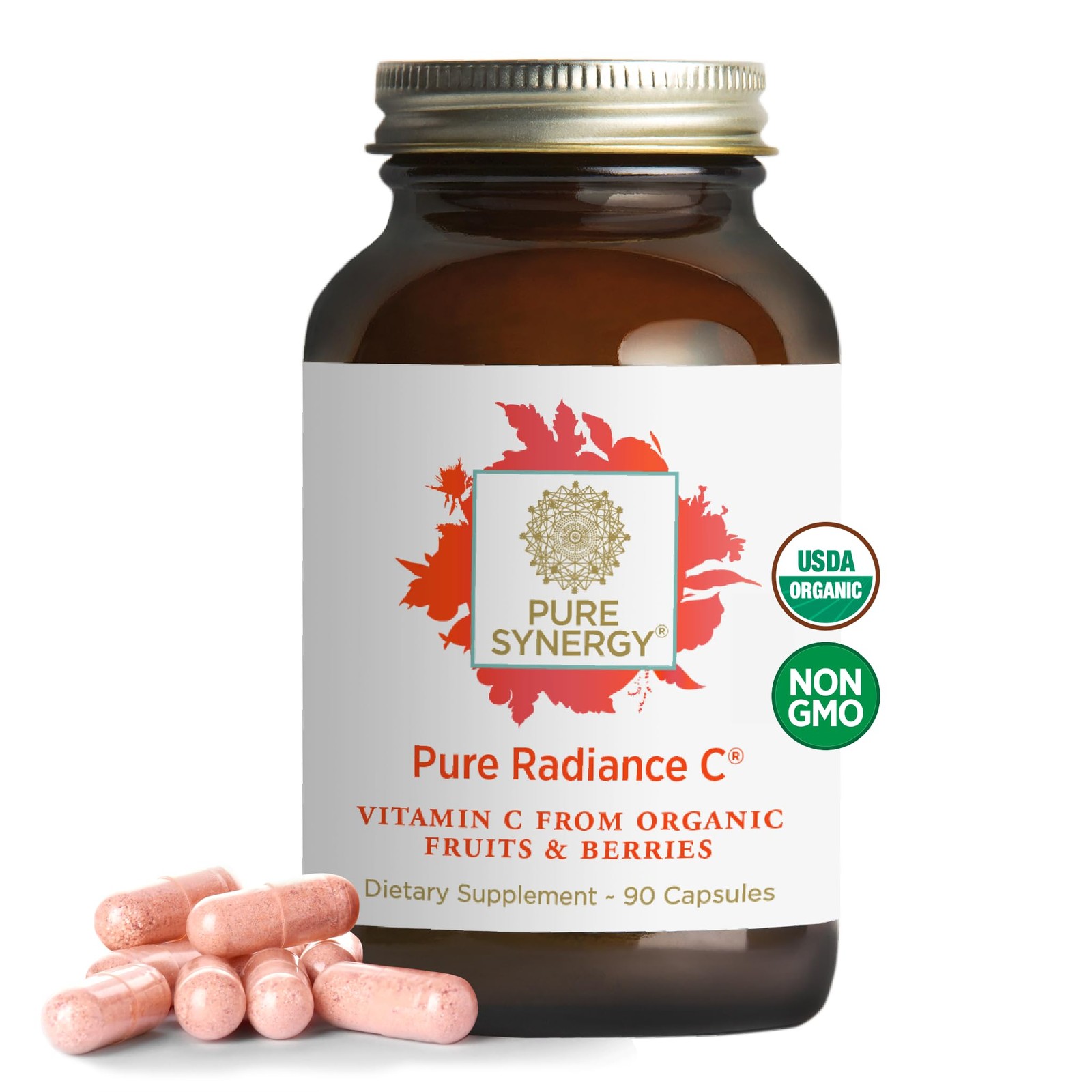 PURE SYNERGY Pure Radiance C | Organic Vitamin 90 Count (Pack of 1), No Color