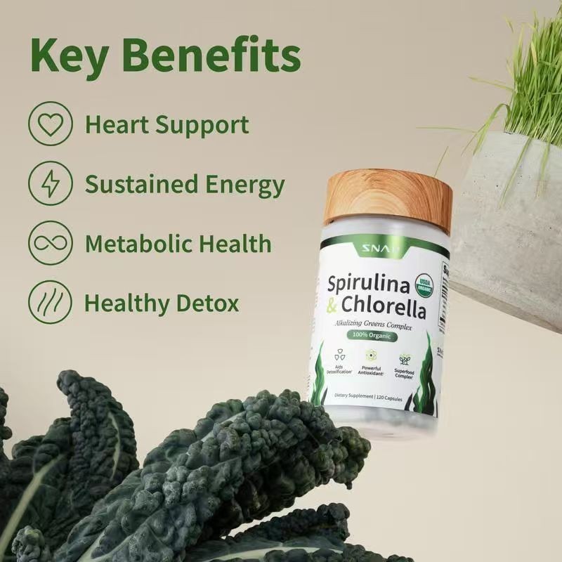 SNAP Gut Health Supplement&Snap Supplements Natural Spirulina and Chlorella—-