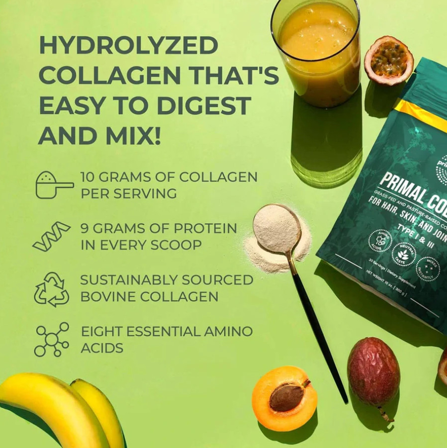 Primal Collagen Powder for Skin, Hair & Joint Health – Grass-Fed