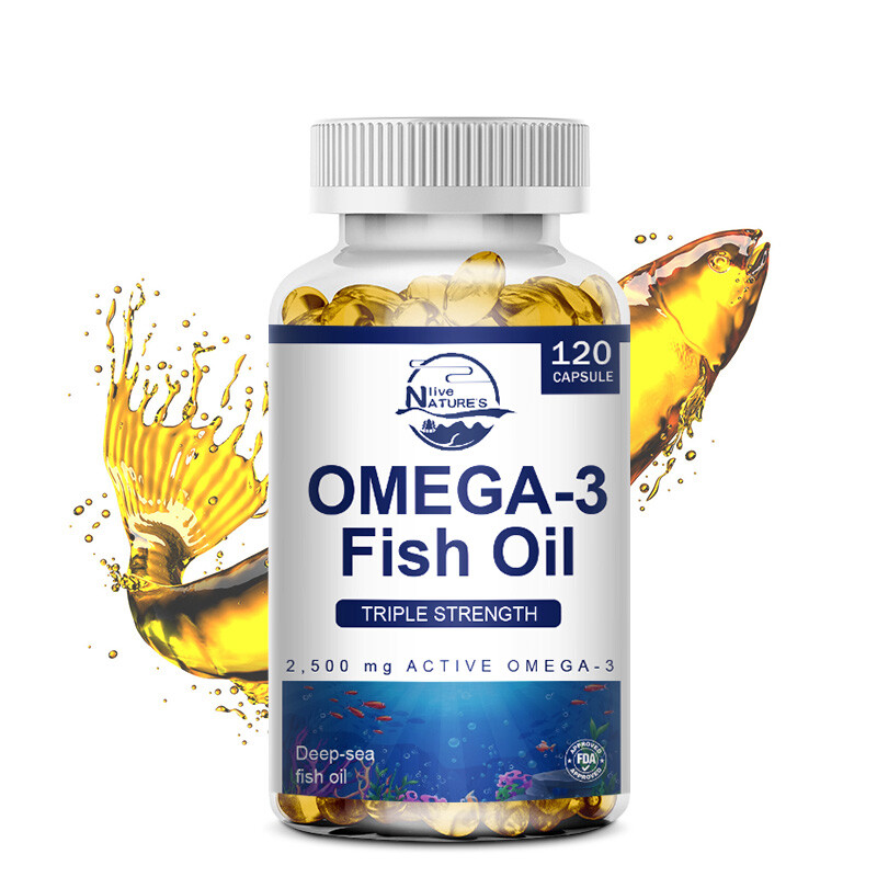 Omega 3 Fish Oil Capsules 3x Strength 2500mg EPA & DHA, Highest Potency 360PCS