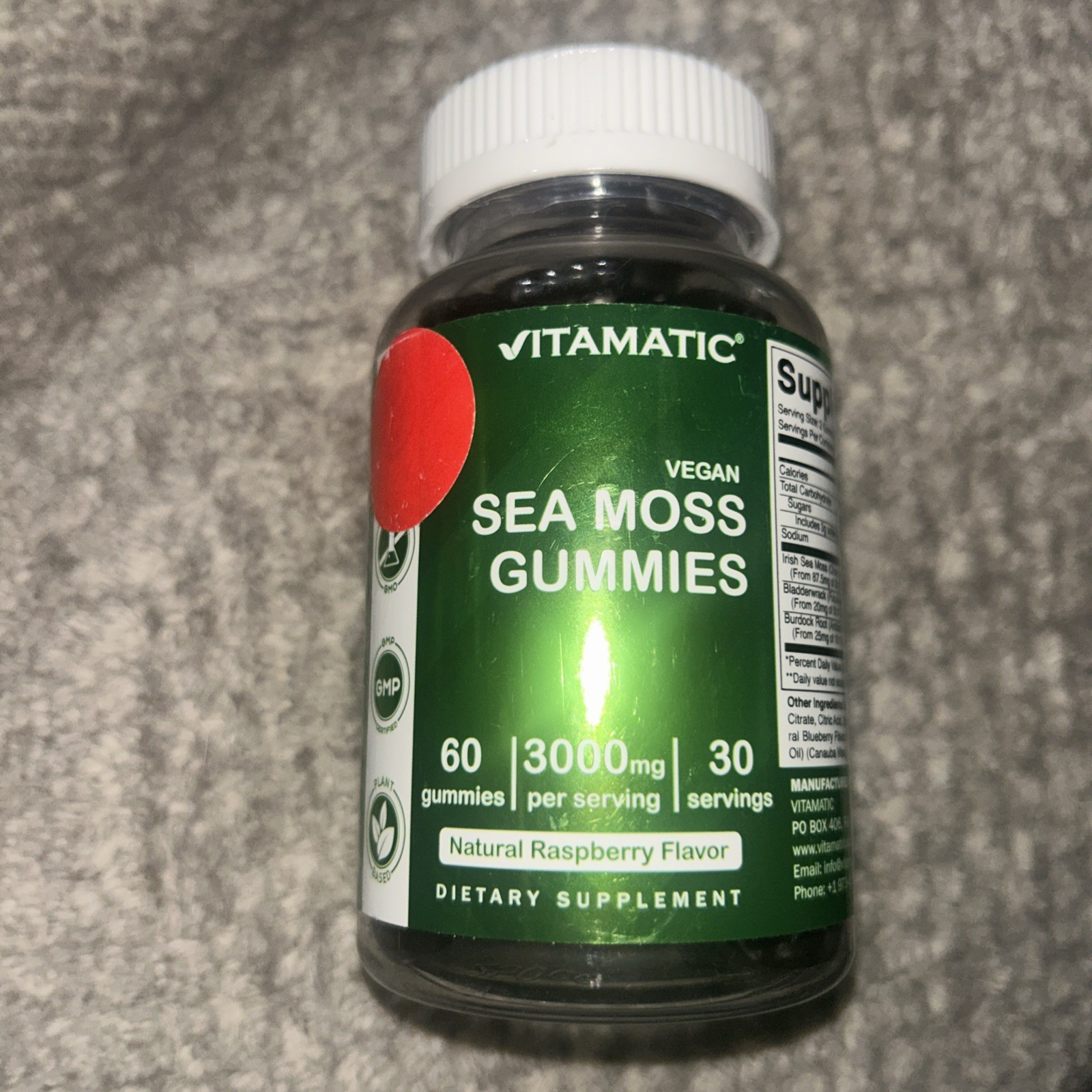 Sea Moss Gummies 8000mg-Irish sea Moss,Bladderwrack, Immune Support 60 Gummy
