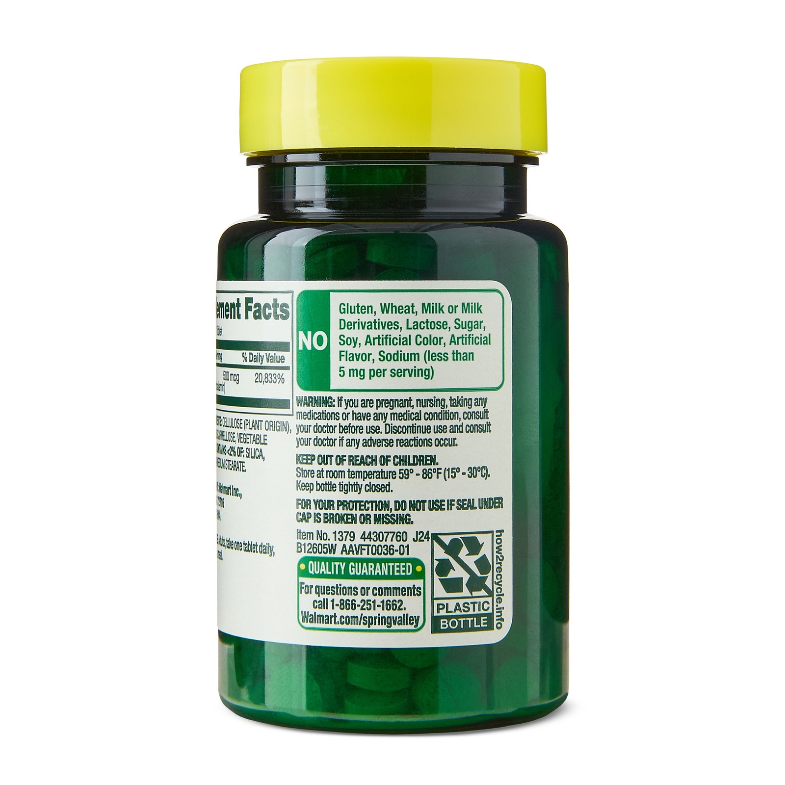 Spring Valley Vitamin B12 500 mcg Tablets Metabolism Support 100CT SAME-DAY SHIP