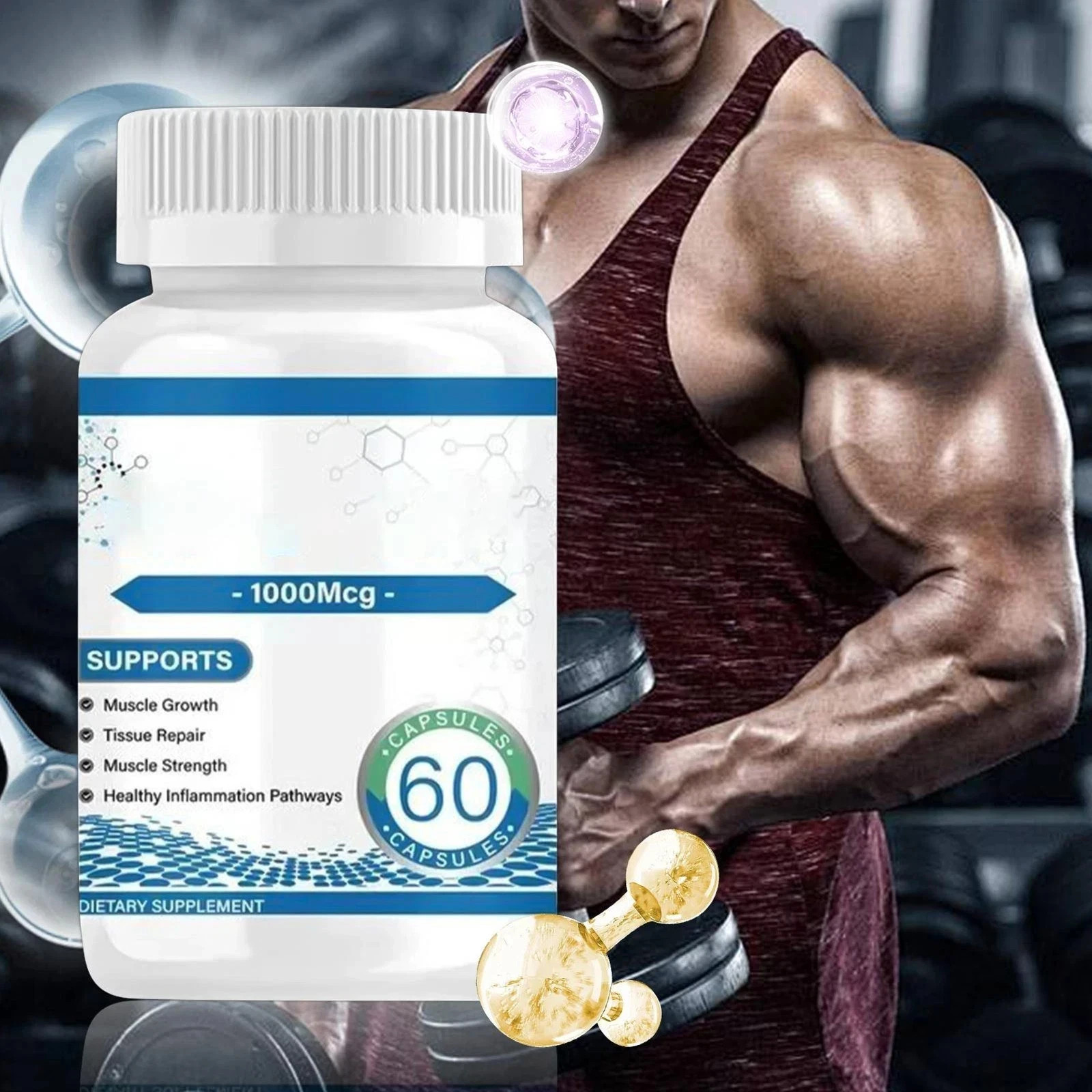 BCP-157 Collagen Peptides 1000 Mcg 60Count Sports Fitness Muscle Recovery Supply