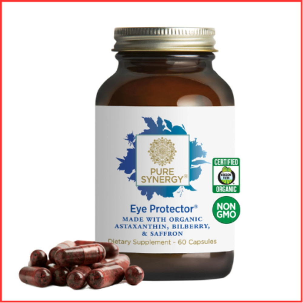 EYE SUPPLEMENT Protector Astaxanthin Lutein Zeaxanthin 60ct PURE SYNERGY