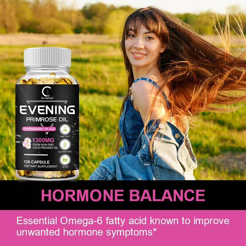 Evening Primrose Oil Capsules 1300MG with GLA -Anti-Aging,Whitening 240 Softgels