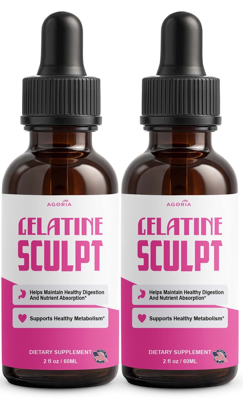 (2 Pack) Gelatine Sculpt Drops Advanced Health & Fitness Supplement