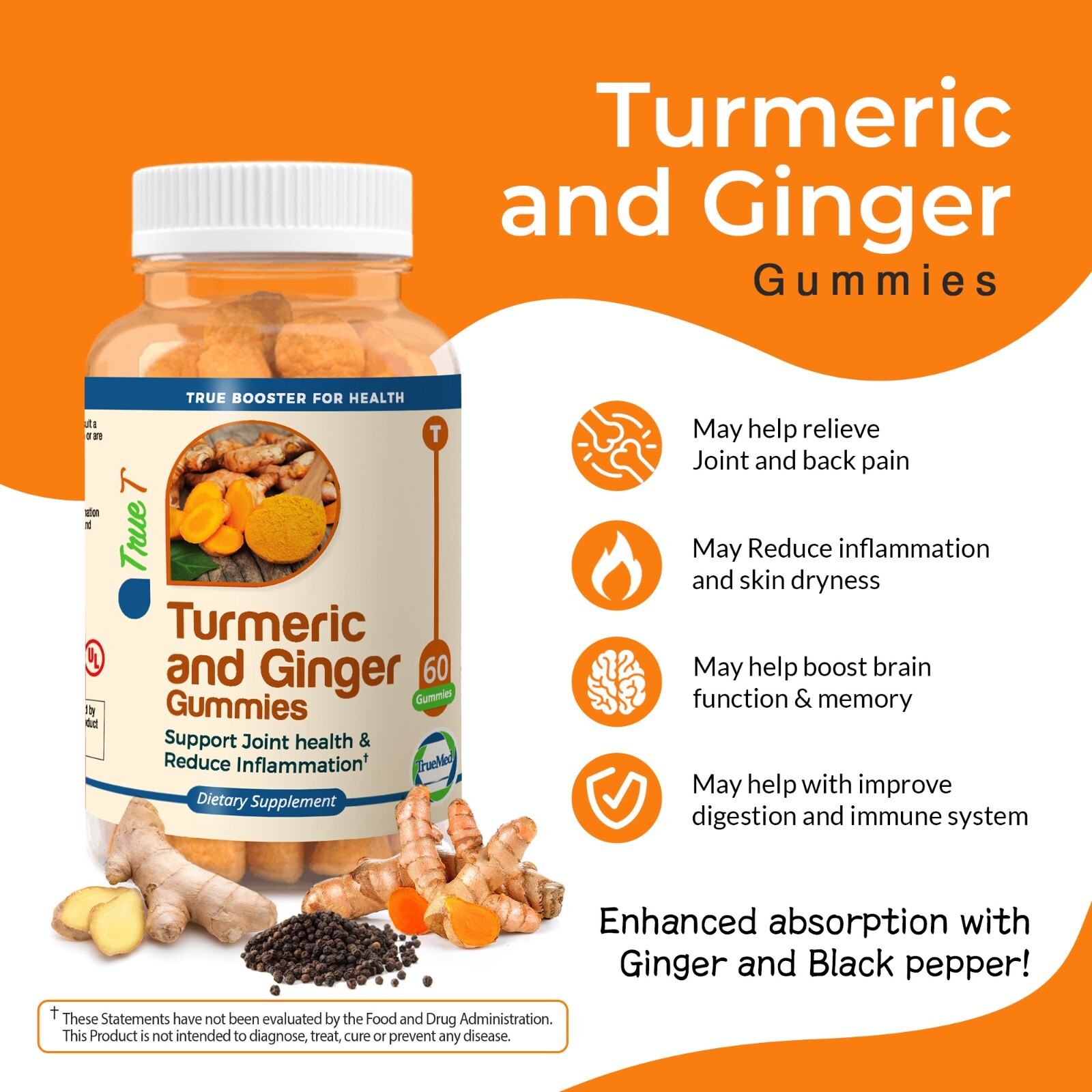 Turmeric Curcumin with Ginger Gummies 262 Mg 60 Gummies