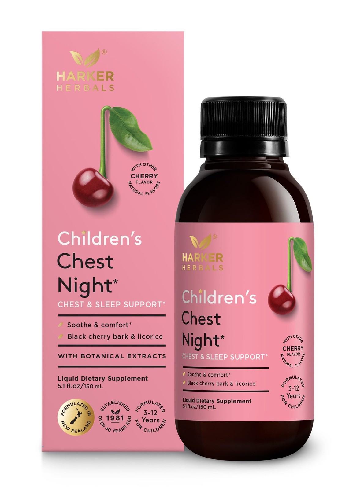 Harker Herbals Children’s Chest Night Herbal 5.1 Fl Oz (Pack of 1), Clear