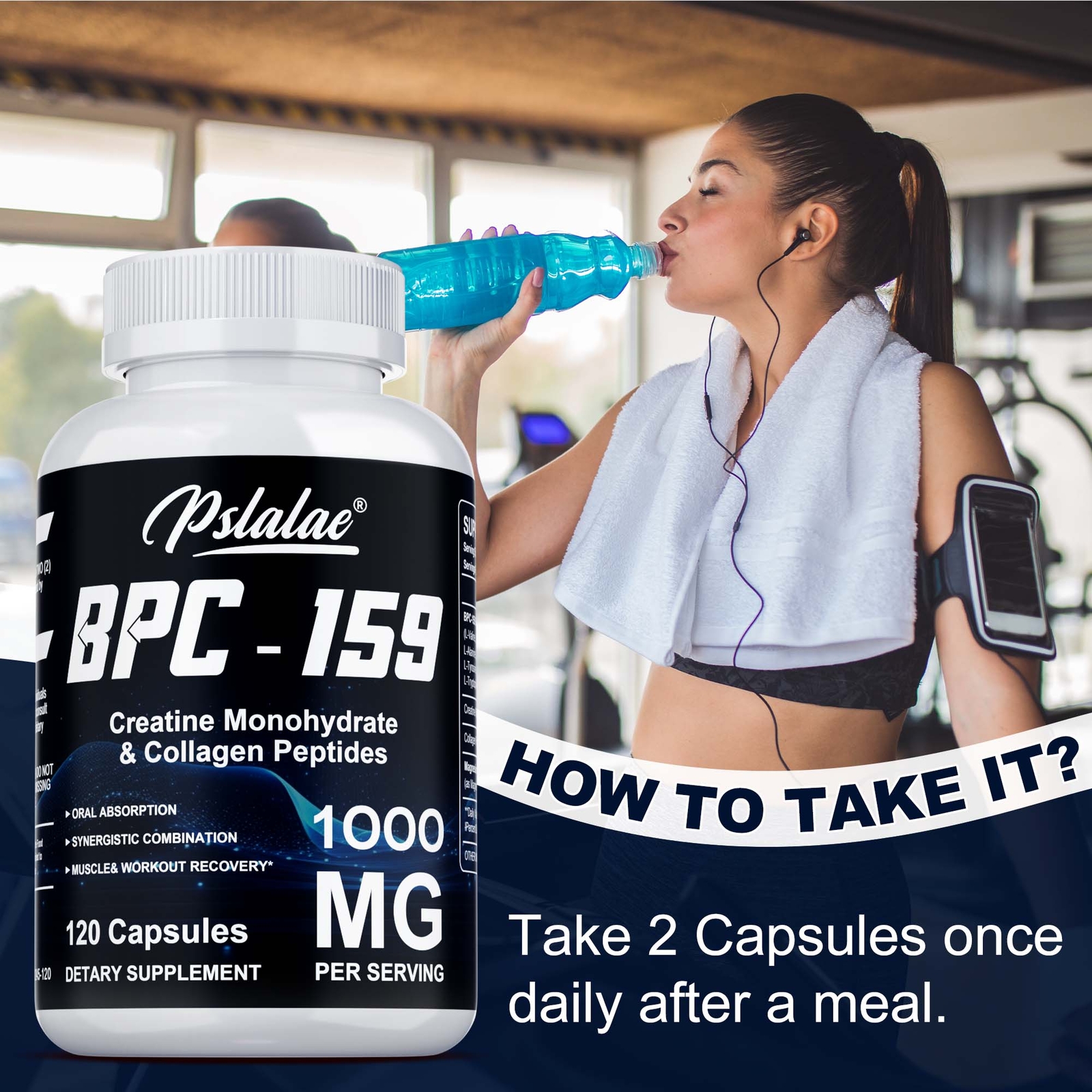 Body PC-159 Creatine Monohydrate, Collagen Peptides – Muscle Health,Boost Energy