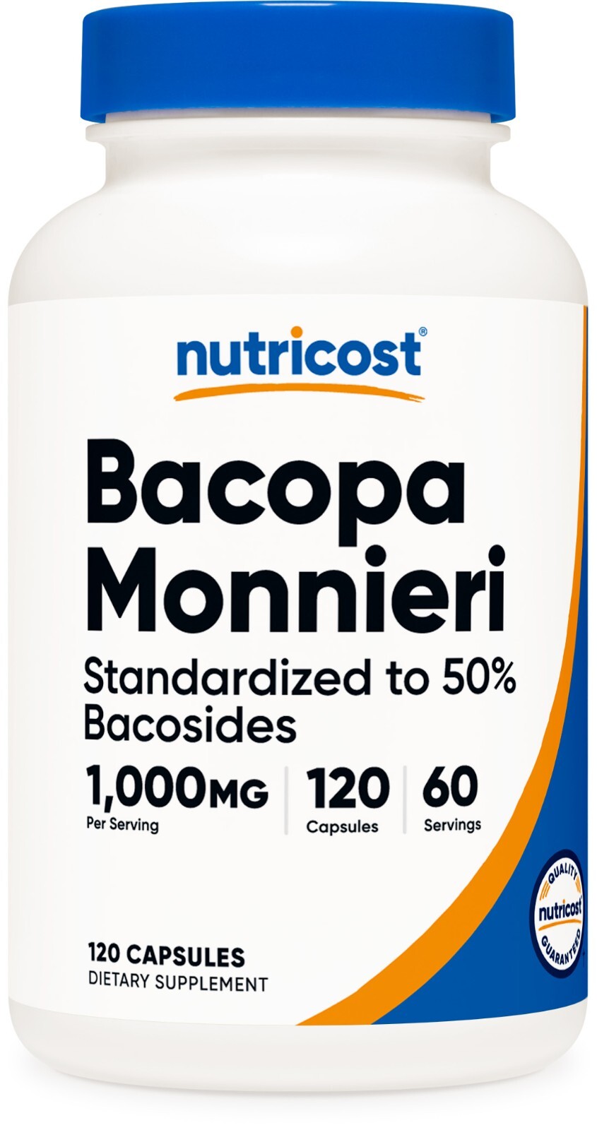 Nutricost Bacopa Monnieri 1,000mg, 120 Capsules (60 Servings)