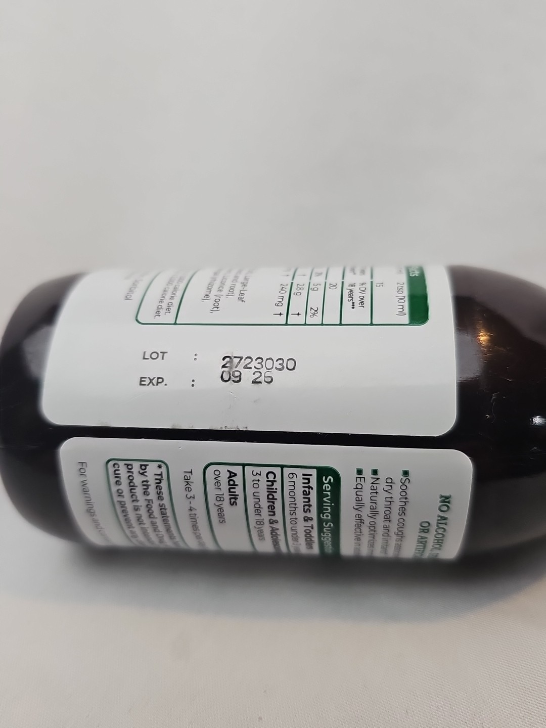 HERBION Naturals Sugar Free Cough Syrup with Stevia 5 FL Oz, Exp 09/26