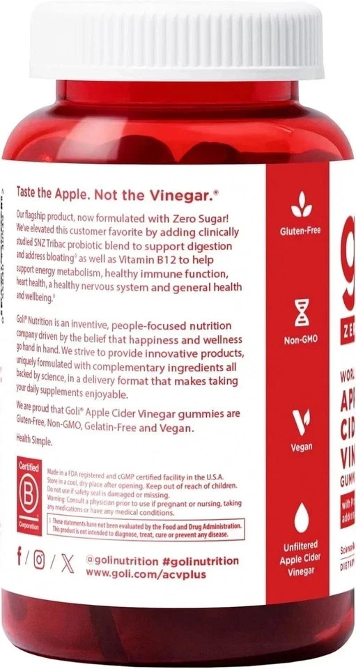 Goli Nutrition Zero Sugar Best Seller Trio 3-Pack – ACV, Ashwagandha, Probiotics