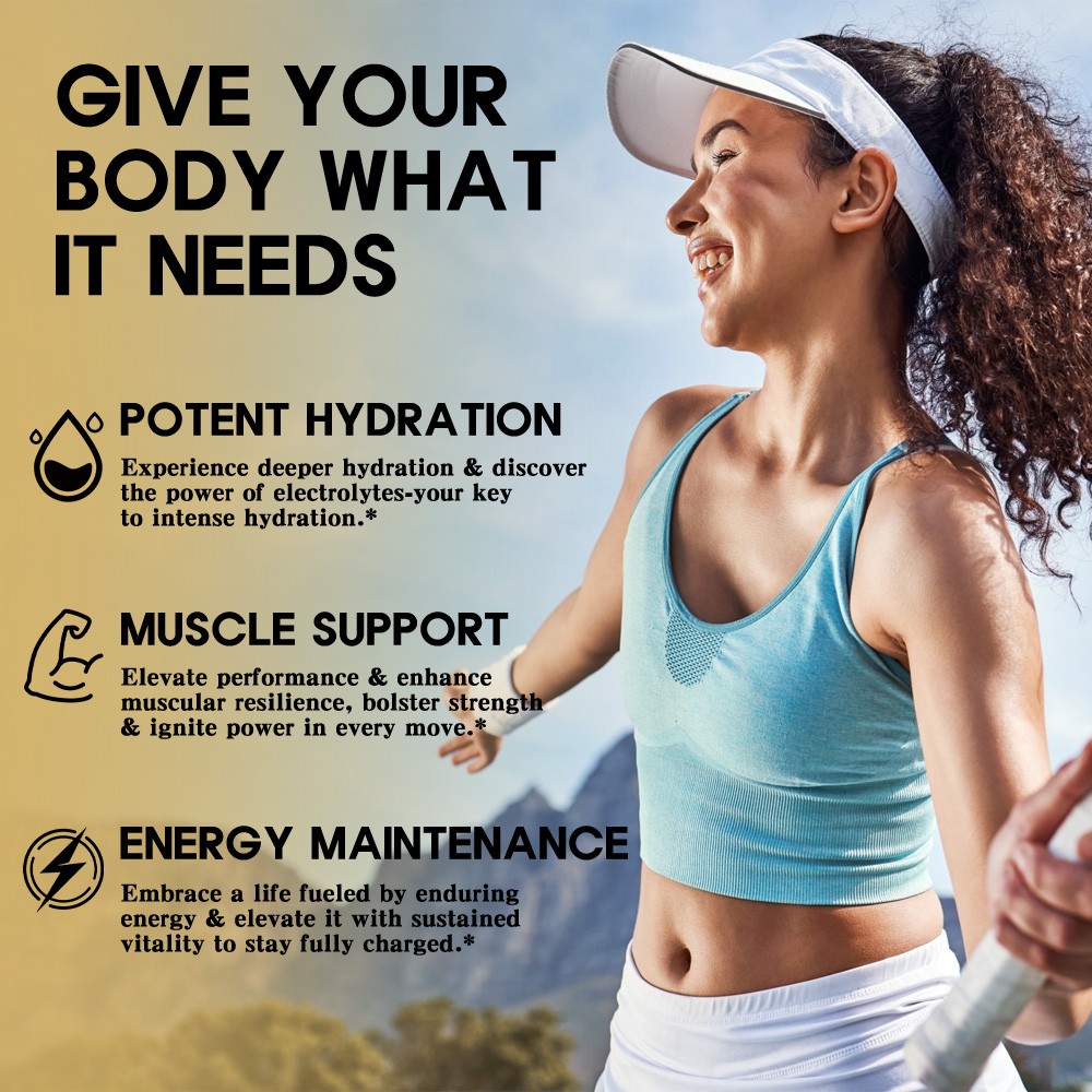 Electrolyte Supplement Maintain Electrolyte Levels Boost Stamina 120 Capsules
