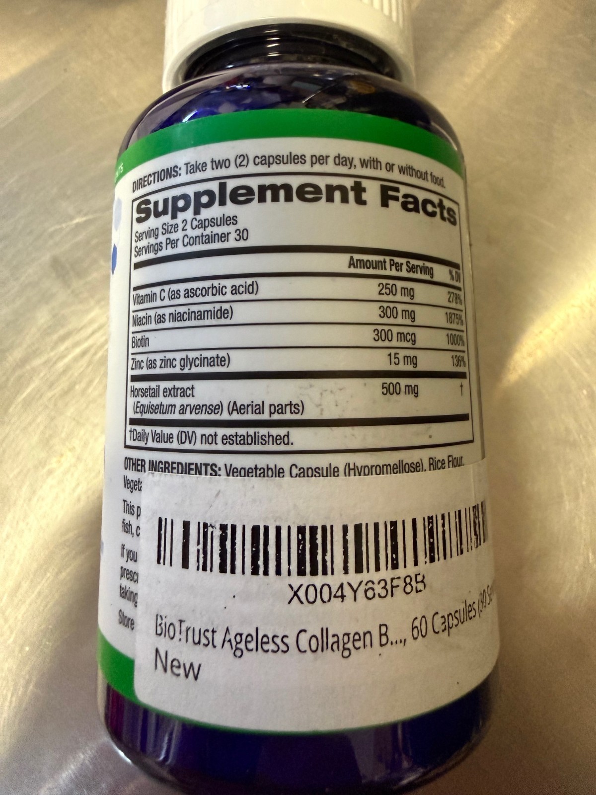 60ct Biotrust Ageless Collagen Booster Exp 04/2027