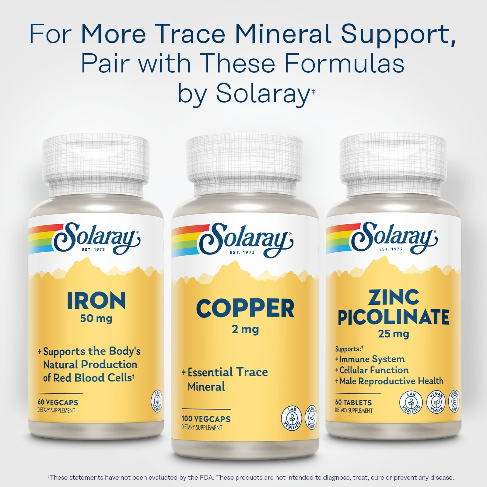 Solaray Copper 2mg – Chelated Copper Supplements for Women and Men,…