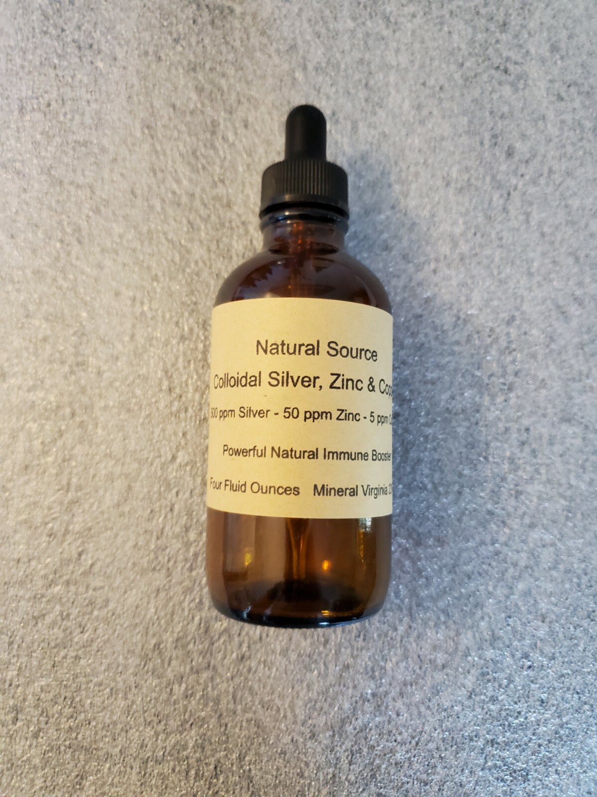 Natural Source Colloidal Zinc, Silver & Copper Immune Booster – Four oz dropper