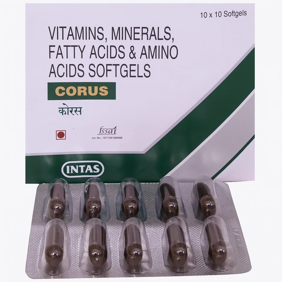Charak Corus Soft Gelatin Capsules – ( 30 Caps ) for General Health & Well‑Being