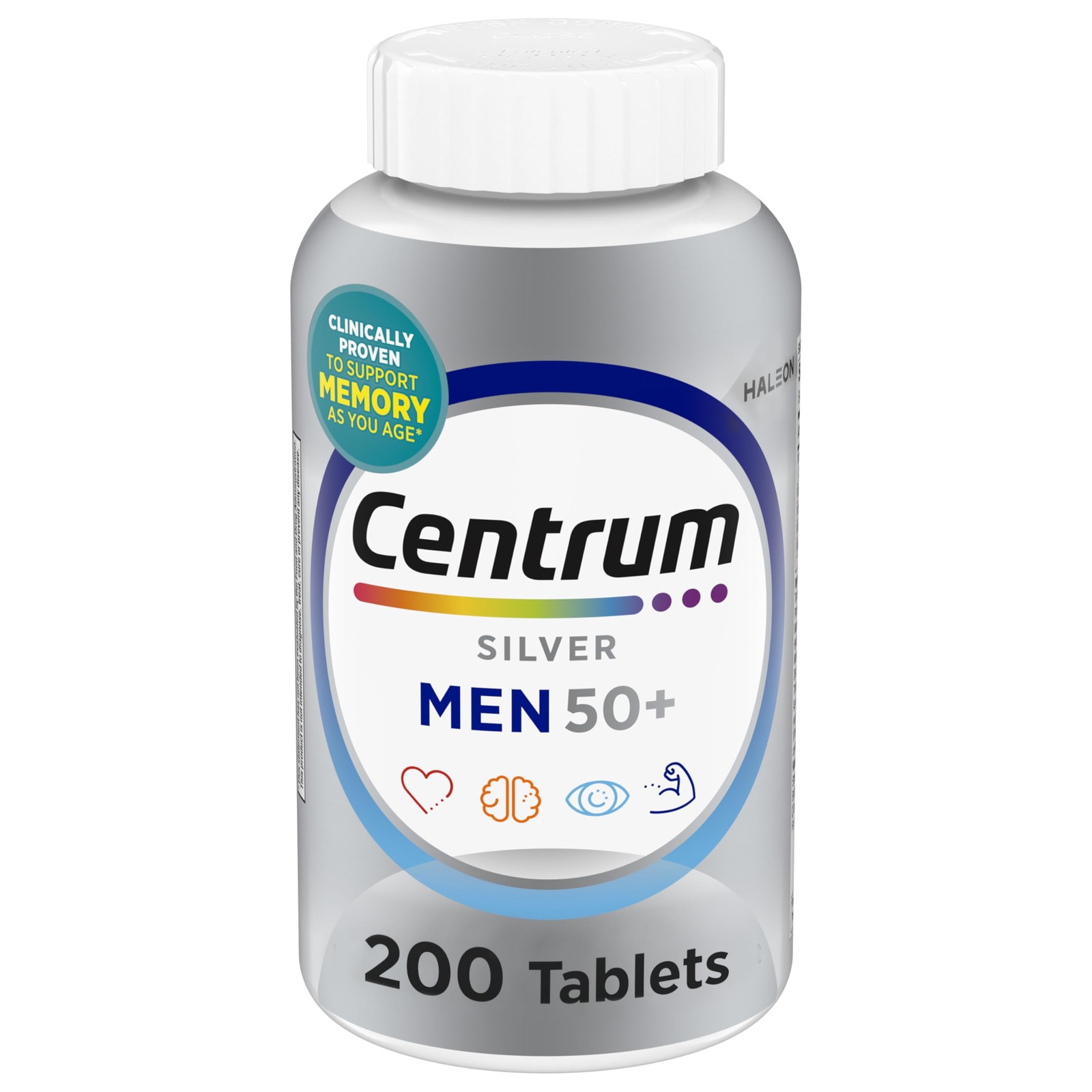 Centrum Silver Men 50+ Multivitamin Vitamin D3 B Vitamins Zinc Memory 200 Tablet