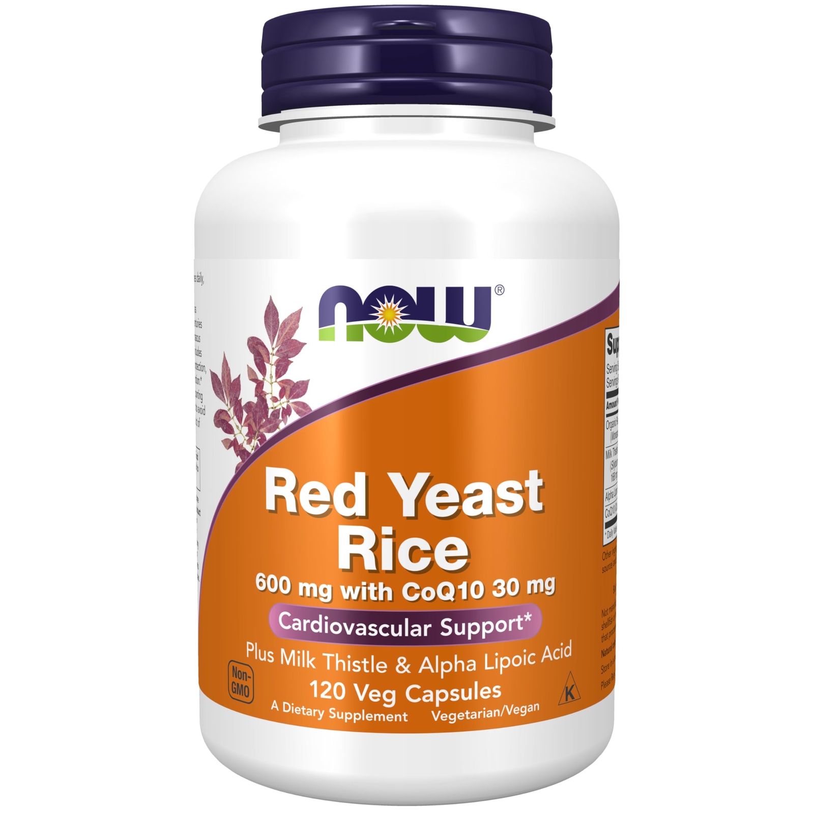 Now Foods Red Yeast Rice CoQ10 Herbal Supplement 120 Capsules Non GMO