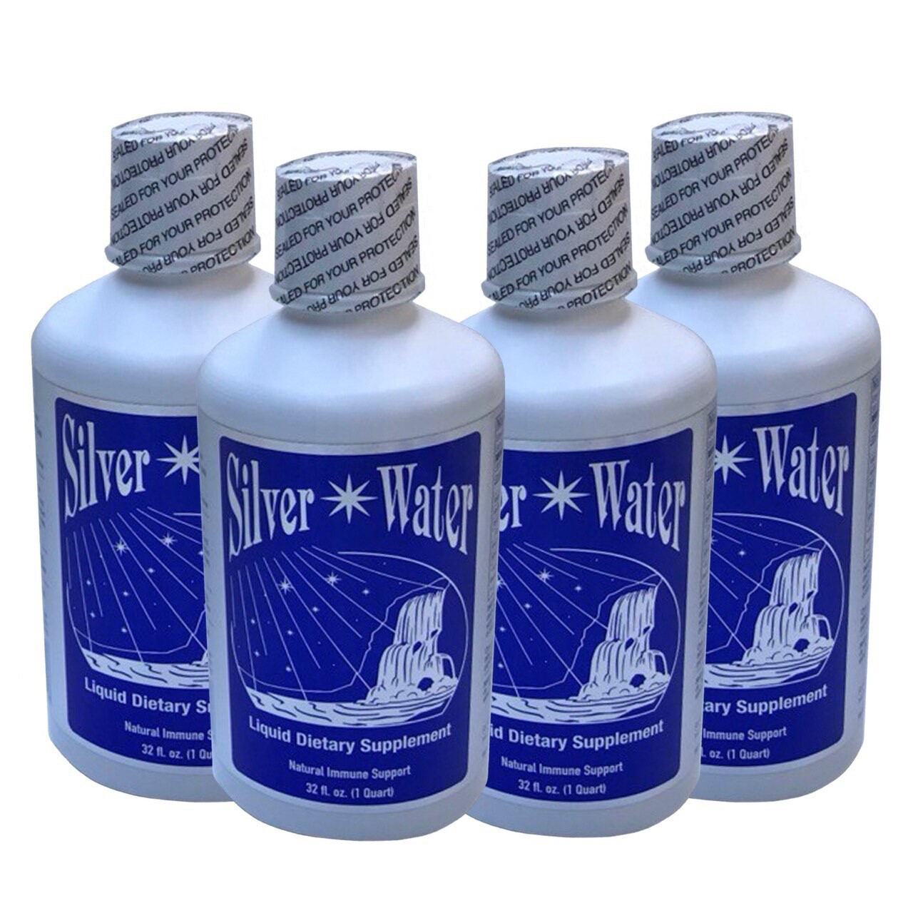 Silver Water Colloidal Silver, 4 pack, 3 ppm, 128 fl oz.