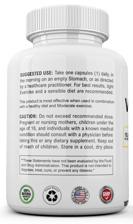 Biotin (Vitamin B7) 10,000mcg (10mg) 180 Capsules High Potency