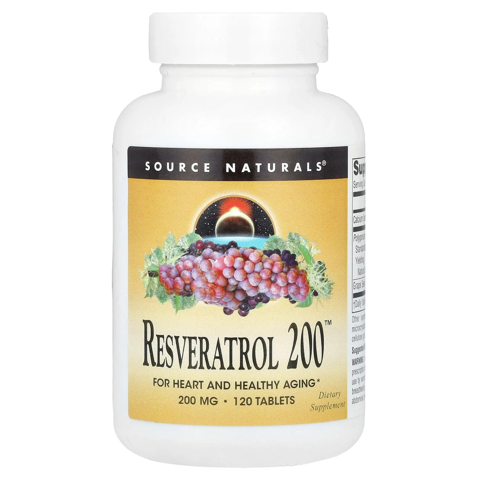 2 X Source Naturals, Resveratrol 200�, 200 mg , 120 Tablets