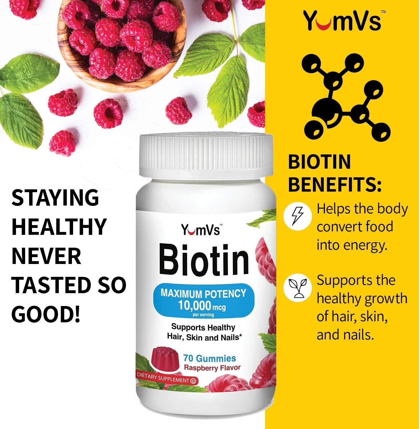 Gomitas de Biotina Vitaminas Para La Caida Del Cabello Evita La Perdida De Pelo