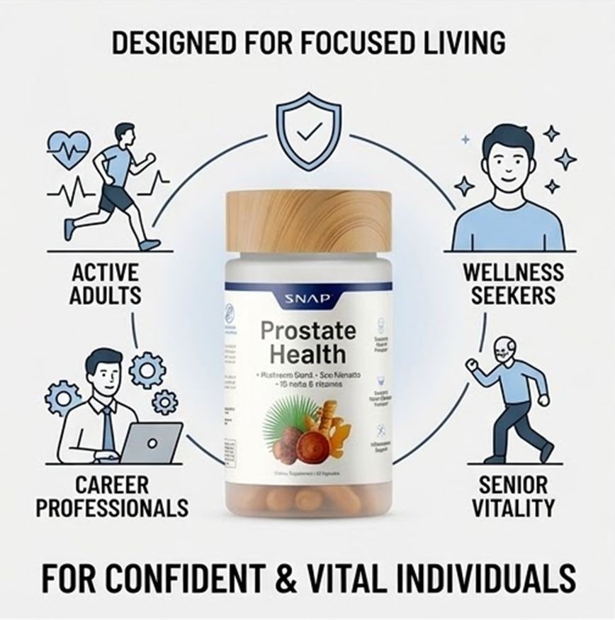 SNAP Prostate Wellness 2-Pack Saw Palmetto Mushroom Blend Men’s Supports 180