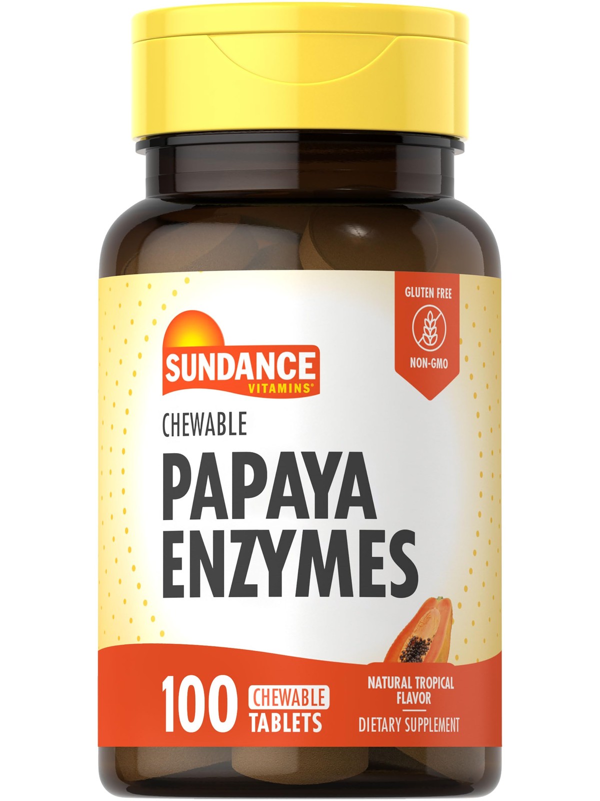 Papaya Enzymes | 100 Chewable | Natural Tropical Flavor | Vegetarian, Non-GMO…