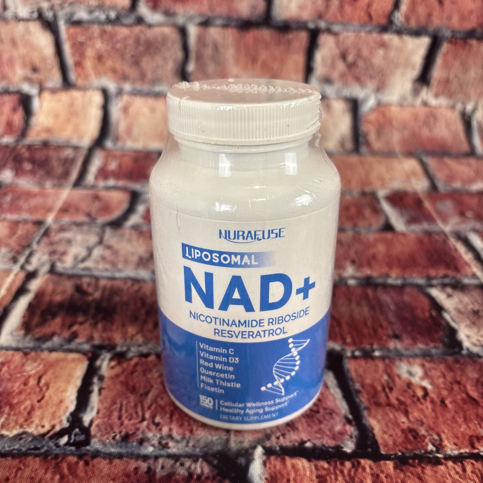 NURAFUSE LIPOSOMAL NAD+ Nicotinamide Riboside Resveratrol 150 Capsules 03/2028