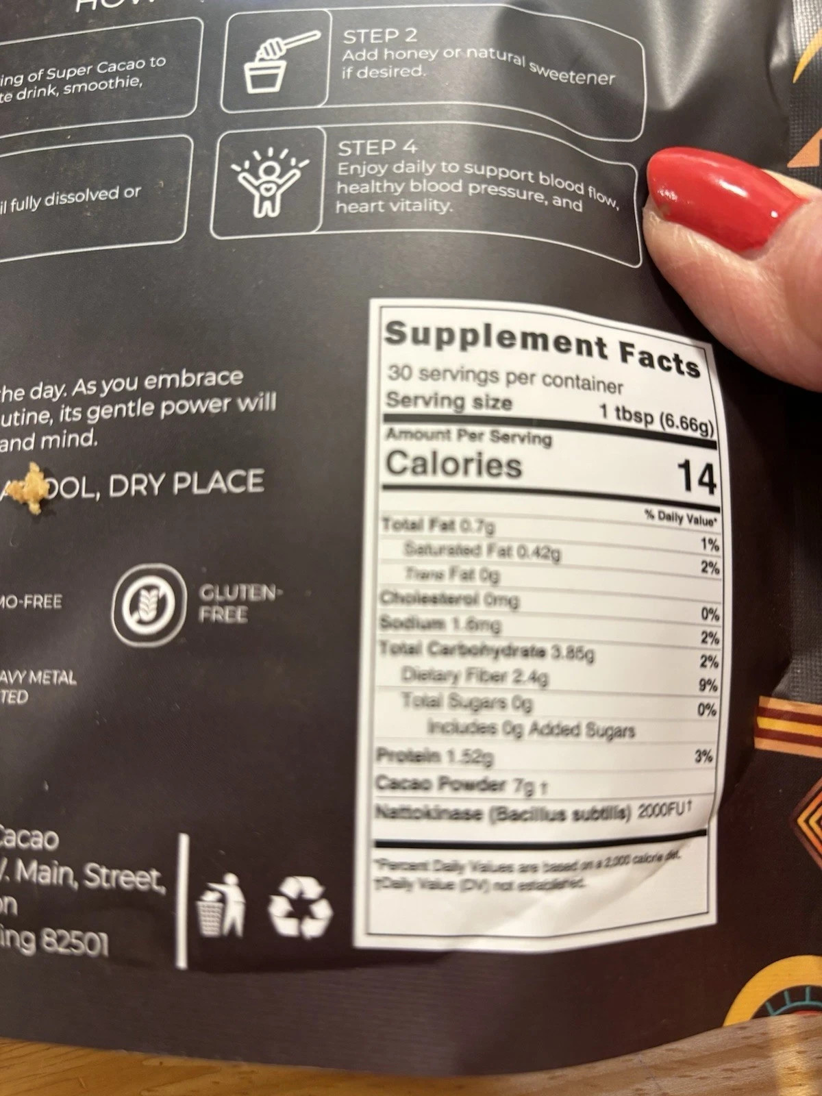 MAIA High-Flavanol Super Cacao Cardiovascular Superfood 4oz. 30 Servings AUTH