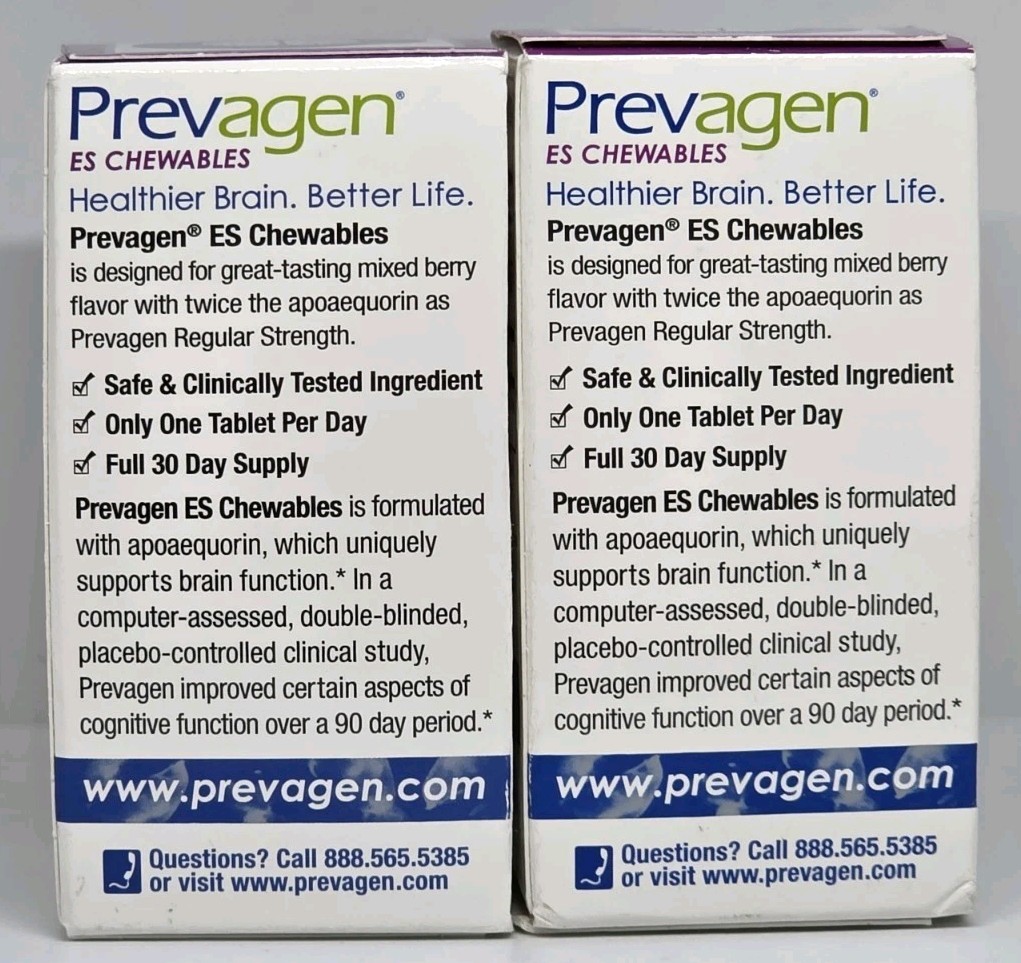 Prevagen Extra Strength Mixed Berry Chewables 20 mg 60 Chewables Factory Sealed
