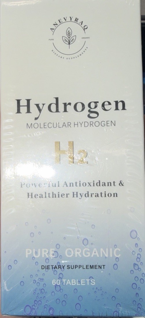 ANEYYRAQ Hydrogen Molecular Hydrogen H2 Tablets 60ct 100mg Non-GMO Made in USA