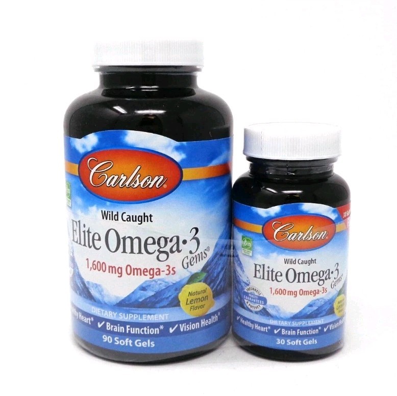 Carlson Maximum Omega-3 Gems 2000 mg Fish Oil – 90 + FREE 30 Soft Gels